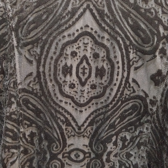 Free People Velvet Burnout Studded City Lights Top Size Small - Picture 5 of 5